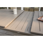 Paris Prix Ensemble Table De Jardin Extensible & 6 Fauteuils "Zahara" 180-240cm Taupe