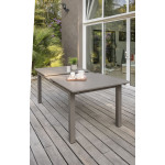 Paris Prix Ensemble Table De Jardin Extensible & 6 Fauteuils "Zahara" 180-240cm Taupe