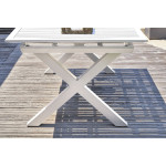 Paris Prix Ensemble Table De Jardin Extensible & 8 Fauteuils "Floride" 180-240cm Blanc