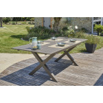 Paris Prix Ensemble Table De Jardin Extensible & 8 Fauteuils "Floride" 180-240cm Taupe
