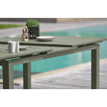 Paris Prix Ensemble Table De Jardin Extensible & 8 Fauteuils "Miami" 180-240cm Kaki