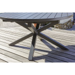 Paris Prix Ensemble Table De Jardin Extensible & 8 Fauteuils "Pelosa" 145-199cm Gris Anthracite
