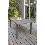 Paris Prix Ensemble Table De Jardin Extensible & 8 Fauteuils "Zahara" 180-240cm Taupe