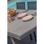 Paris Prix Ensemble Table De Jardin Extensible En Céramique & 10 Fauteuils "Venise" 190-250cm Gris Anthracite