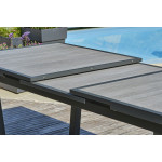 Paris Prix Ensemble Table De Jardin Extensible En Céramique & 6 Fauteuils "Olhos" 191-251cm Gris Anthracite