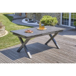 Paris Prix Ensemble Table De Jardin Extensible En Céramique & 8 Fauteuils "Floride" 180-240cm Gris Anthracite