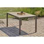 Paris Prix Ensemble Table De Jardin Imitation Bois & 6 Chaises "Boston" 150cm Gris Anthracite