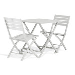 paris prix Ensemble Table de Jardin Pliante & 2 Chaises "Marius" 70cm Gris