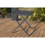 Paris Prix Ensemble Table De Jardin Pliante & 2 Chaises "Marius" 70cm Gris Anthracite