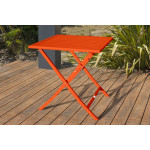 Paris Prix Ensemble Table De Jardin Pliante & 2 Chaises "Marius" 70cm Orange