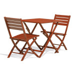 paris prix Ensemble Table de Jardin Pliante & 2 Chaises "Marius" 70cm Terracotta
