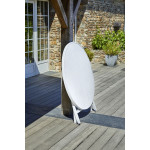Paris Prix Ensemble Table De Jardin Pliante & 4 Chaises "Marius" 110cm Gris