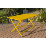 Paris Prix Ensemble Table De Jardin Pliante & 4 Chaises "Marius" 140cm Moutarde
