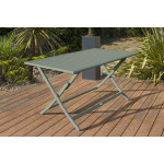 Paris Prix Ensemble Table De Jardin Pliante & 4 Chaises "Marius" 140cm Kaki