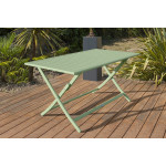 Paris Prix Ensemble Table De Jardin Pliante & 4 Chaises "Marius" 140cm Vert Lagune