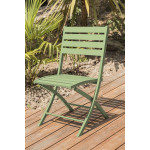 Paris Prix Ensemble Table De Jardin Pliante & 4 Chaises "Marius" 140cm Vert Lagune
