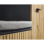 Paris Prix Ensemble Vestiaire 5P Avec Coussin "Marco" 203cm Naturel & Gris