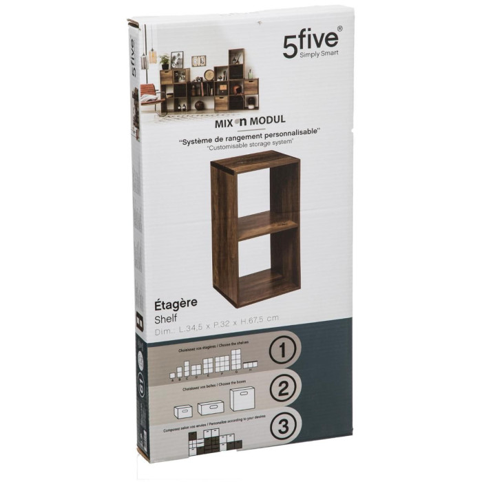 Paris Prix Étagère 2 Cases "Mix N'Modul" 67cm Naturel