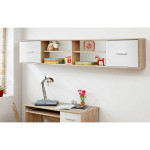 Paris Prix Étagère 2 Niveaux & 2 Portes "Dino" 204cm Chêne & Blanc
