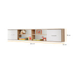 Paris Prix Étagère 2 Niveaux & 2 Portes "Dino" 204cm Chêne & Blanc