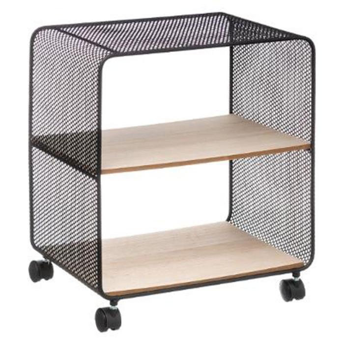 Paris Prix Étagère 2 Niveaux Sur Roulettes "Brio" 51cm Noir