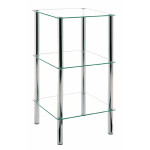 paris prix Étagère 3 Niveaux Carrée "Eliot" 77cm Transparent
