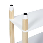 Paris Prix Étagère 3 Niveaux Enfant "Crayon" 77cm Blanc & Beige
