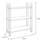 Paris Prix Étagère 3 Niveaux Enfant "Crayon" 77cm Blanc & Beige