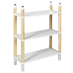 paris prix Étagère 3 Niveaux Enfant "Crayon" 77cm Blanc & Beige