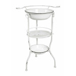 paris prix Étagère 3 Niveaux Vintage "Bassines" 85cm Blanc