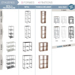 Paris Prix Étagère 4 Cases "Mix N Modul" 67cm Naturel