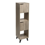 paris prix Étagère 4 Niveaux "2 Niches & 2 Portes" 146cm Naturel