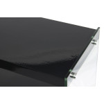 Paris Prix Étagère 4 Niveaux "Elementary" 113cm Noir Brillant