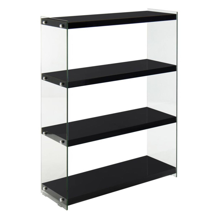 Paris Prix Étagère 4 Niveaux "Elementary" 113cm Noir Brillant