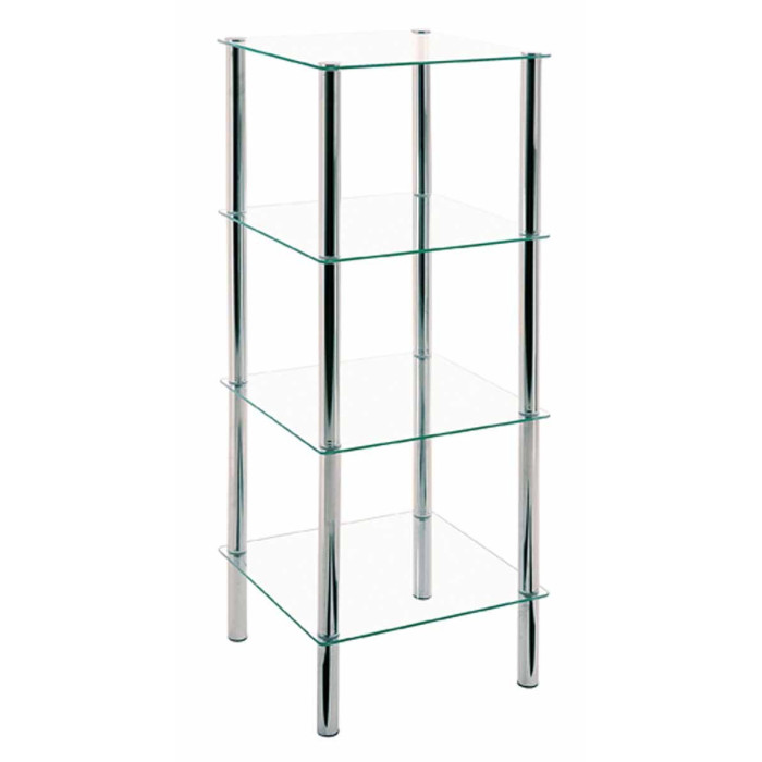 Paris Prix Étagère 4 Niveaux En Verre "Eliot" 107cm Transparent