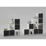 Paris Prix Étagère 6 Cases Design "Gaman" 108cm Blanc