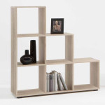 Paris Prix Étagère 6 Cases Design "Gaman" 108cm Chêne