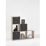 Paris Prix Étagère 6 Cases Design "Gaman" 108cm Chêne