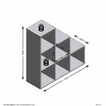 Paris Prix Étagère 6 Cases Design "Gaman" 108cm Chêne Sable