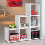 Paris Prix Étagère 6 Compartiments "Kase" 109cm Blanc