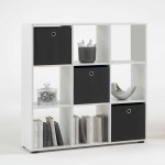 Paris Prix Étagère 9 Cases Design "Gaman" 108cm Blanc