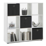 paris prix Étagère 9 Cases Design "Gaman" 108cm Blanc
