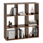 Paris Prix Étagère 9 Cases Design "Gaman" 108cm Chêne Foncé