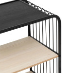 Paris Prix Étagère à Roulettes 3 Niveaux "Bert" 74cm Noir