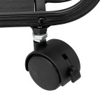 Paris Prix Étagère à Roulettes 3 Niveaux "Bert" 74cm Noir