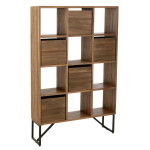 paris prix Étagère Avec Tiroirs en Bois "Teck" 158cm Naturel
