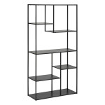paris prix Étagère Bibliothèque 6 Niveaux "Gota" 180cm Noir