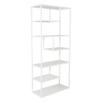 paris prix Étagère Bibliothèque 6 Niveaux "Staal" 188cm Blanc