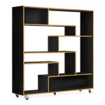 Paris Prix Étagère Bibliothèque Design "Southbury" 143cm Chêne & Noir