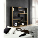 Paris Prix Étagère Bibliothèque Design "Southbury" 143cm Chêne & Noir